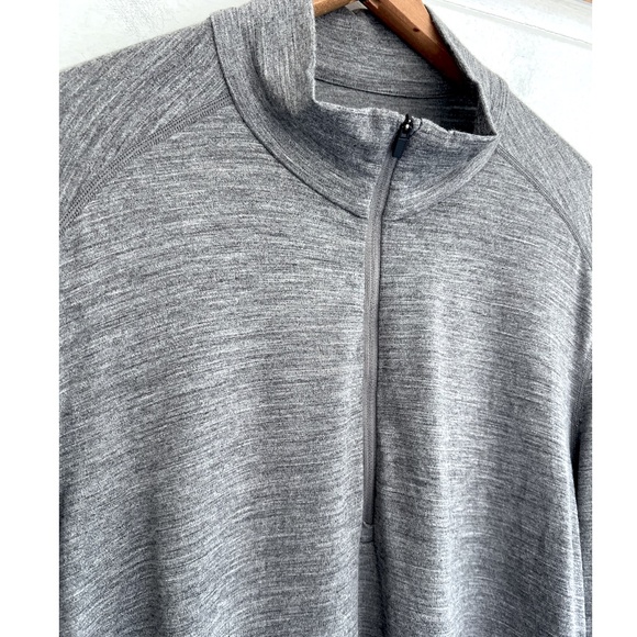 ICEBREAKER Merino 200 Half Zip 100% Merino Wool Base Layer Gritstone Heather - L - Picture 2 of 9